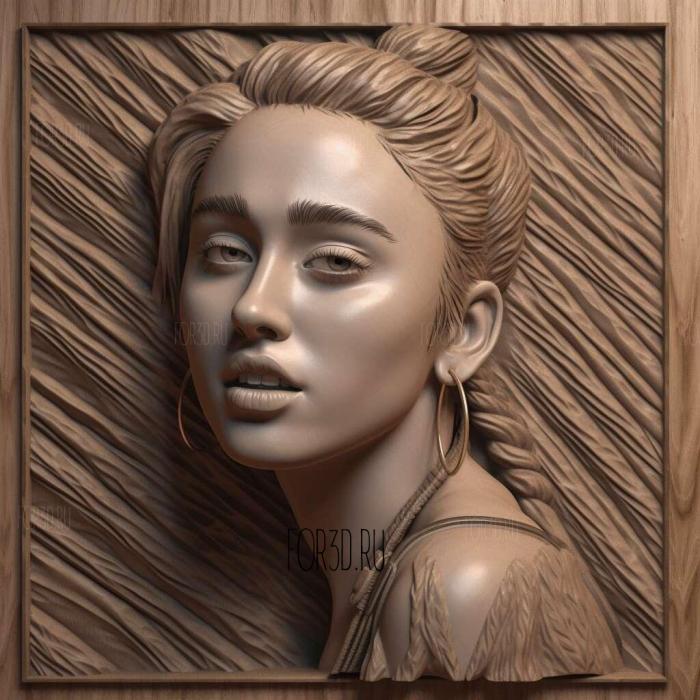 Miley Cyrus 4 stl model for CNC